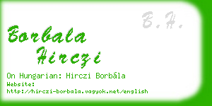 borbala hirczi business card