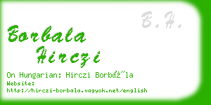 borbala hirczi business card